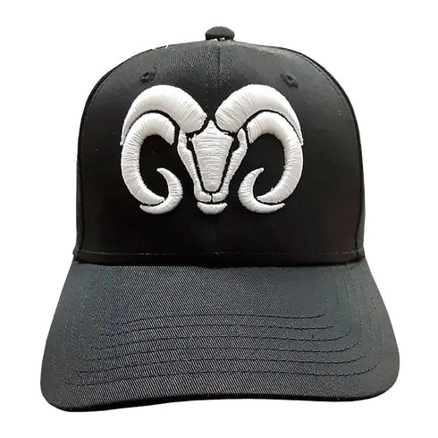 Gorra Borregos negra con logo blanco
