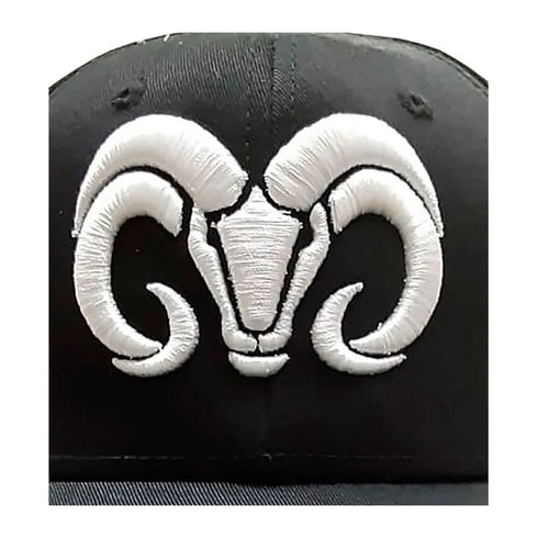 Gorra Borregos negra con logo blanco